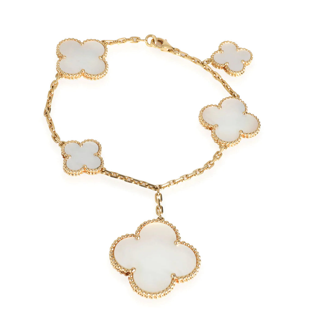 [🌹Rose💎]MAGIC CLOVER MOP GOLD BRACELET 5 MOTIFS