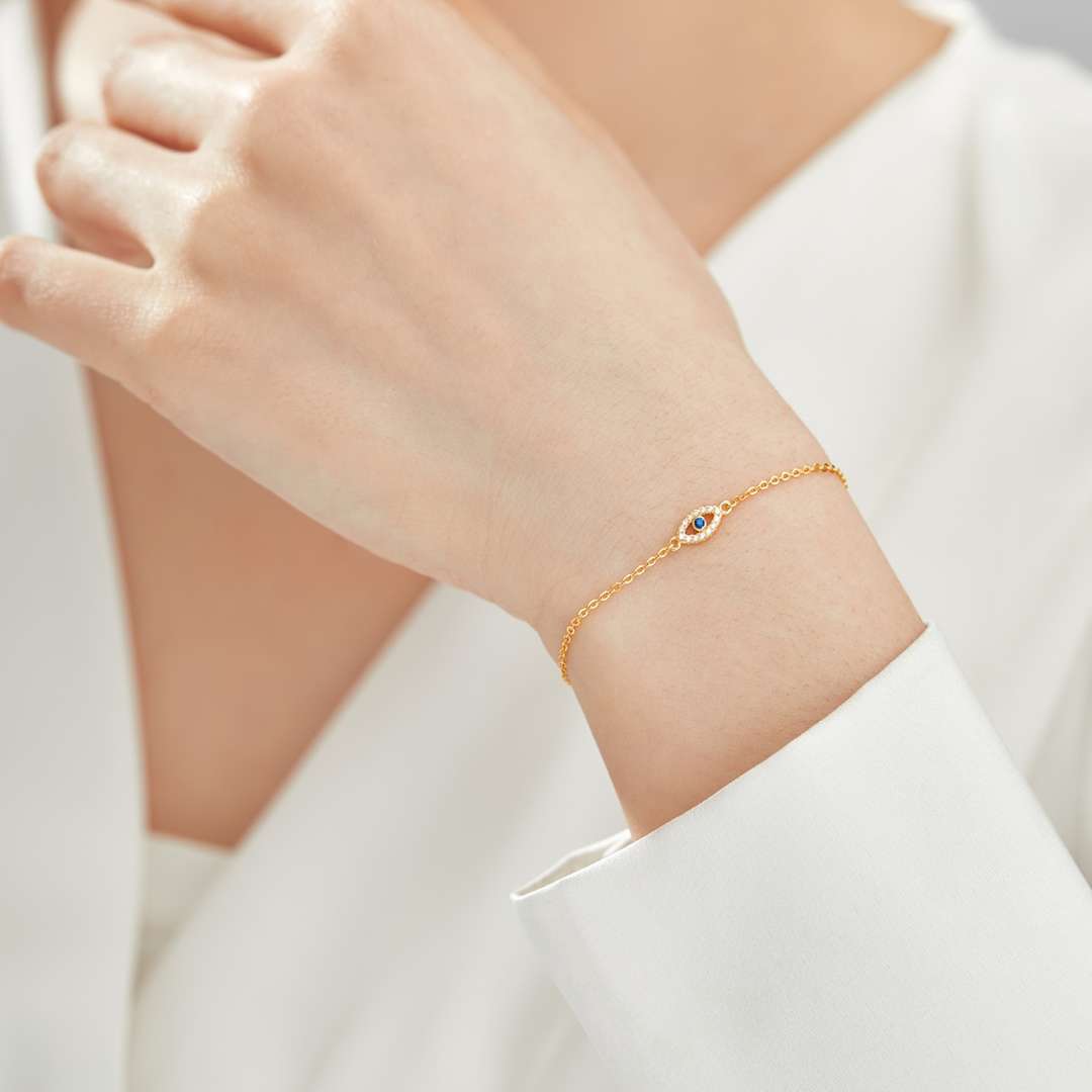 [Rose Jewels]Evil Eye Shape Necklace