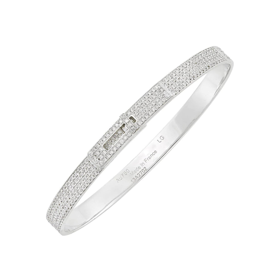 [🌹Rose💎]HM KELLY BRACELET IN SILVER AND FULL PAVE DIAMOND