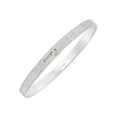 [🌹Rose💎]HM KELLY BRACELET IN SILVER AND FULL PAVE DIAMOND