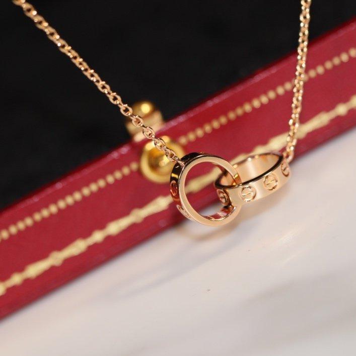 [Rose Jewelrys]LOVE NECKLACE PINK GOLD AND SILVER