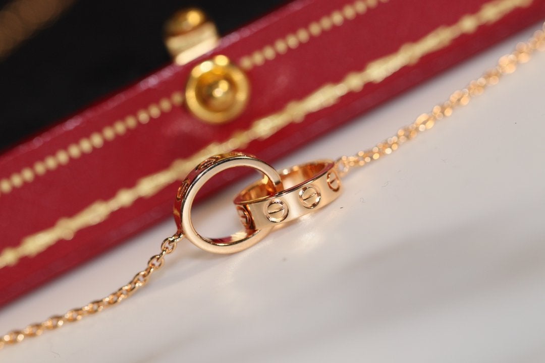 [Rose Jewelrys]LOVE NECKLACE PINK GOLD AND SILVER