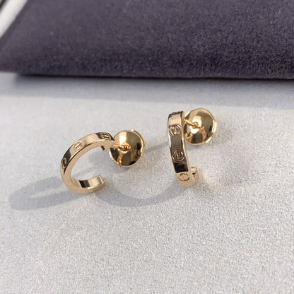 [Rose Jewelrys]LOVE EARRINGS 2.65MM PINK GOLD