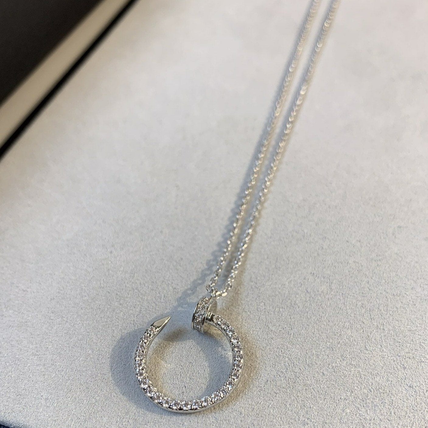 [Rose Jewelrys]JUSTE NECKLACE SILVER DIAMONDS