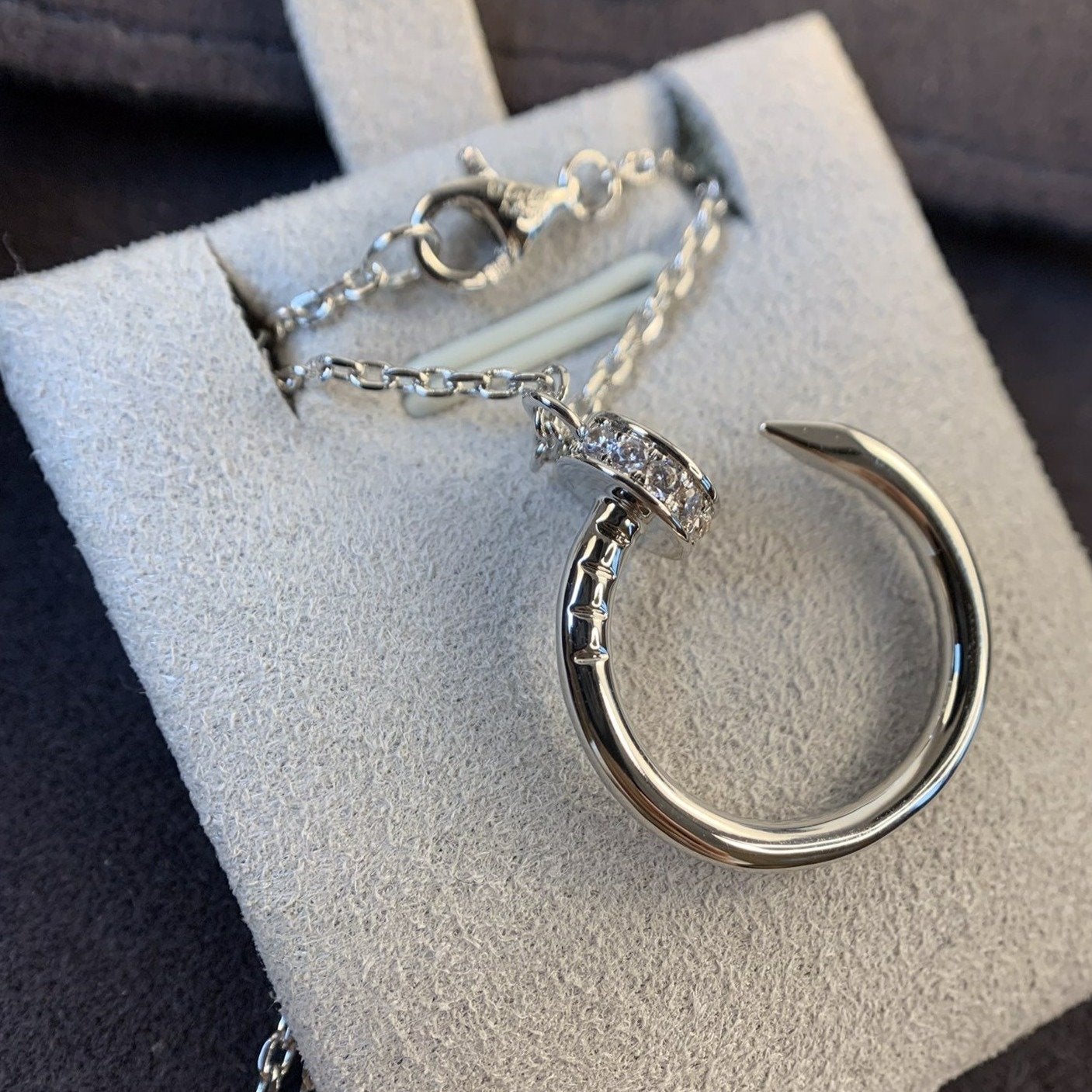 [Rose Jewelrys]JUSTE NECKLACE SILVER DIAMONDS
