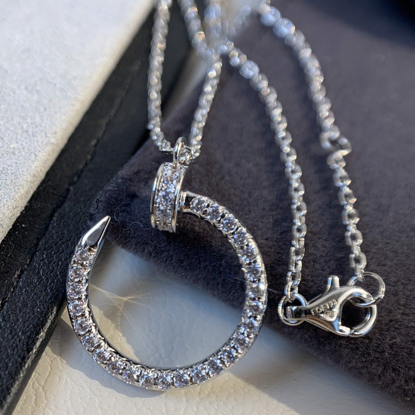 [Rose Jewelrys]JUSTE NECKLACE SILVER DIAMONDS