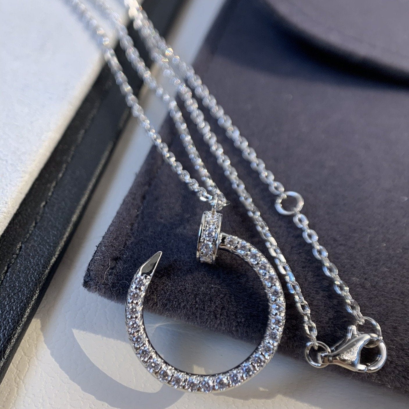 [Rose Jewelrys]JUSTE NECKLACE SILVER DIAMONDS