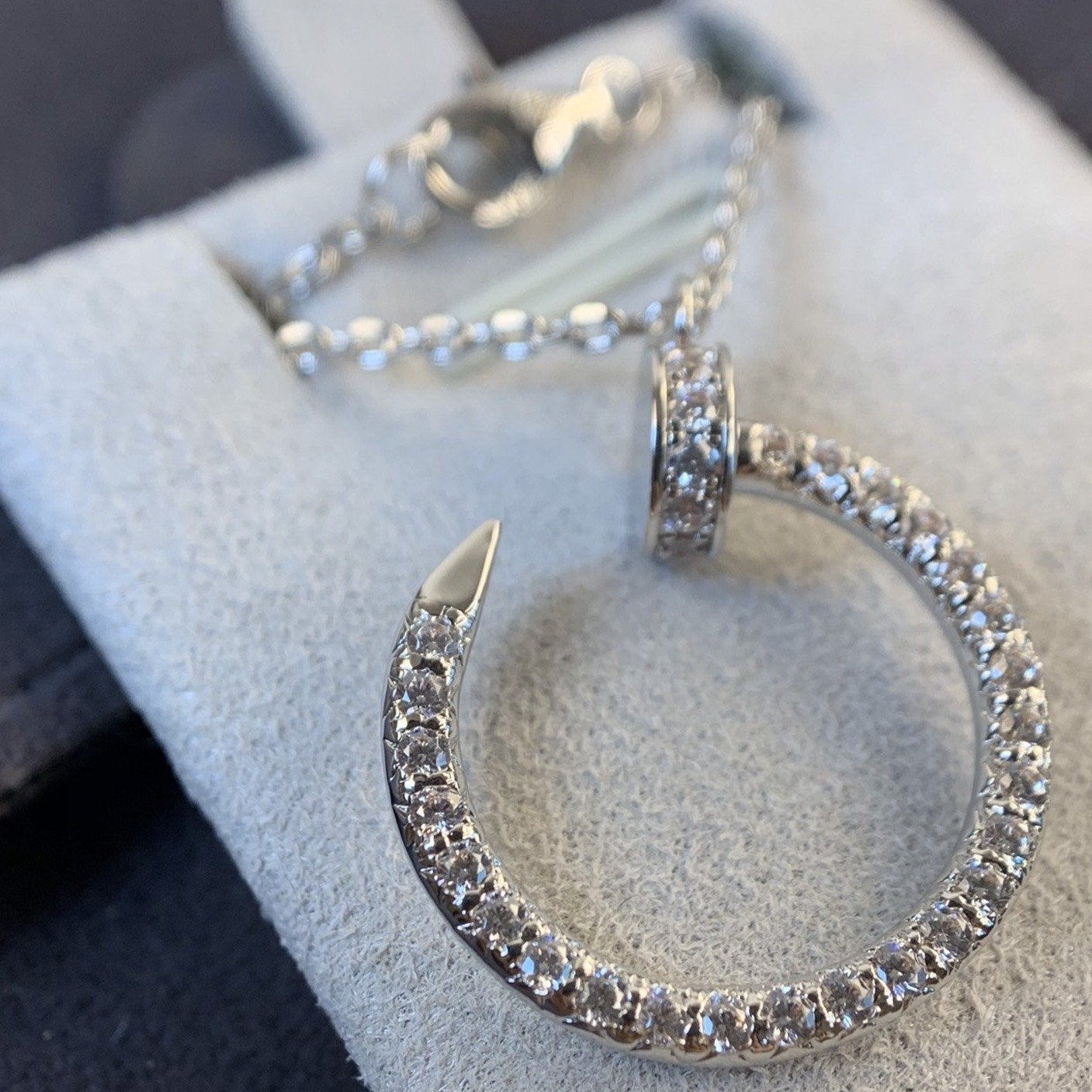 [Rose Jewelrys]JUSTE NECKLACE SILVER DIAMONDS