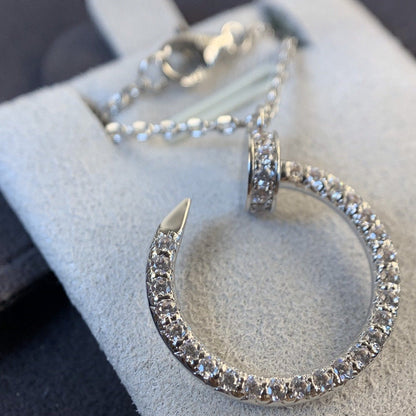 [Rose Jewelrys]JUSTE NECKLACE SILVER DIAMONDS