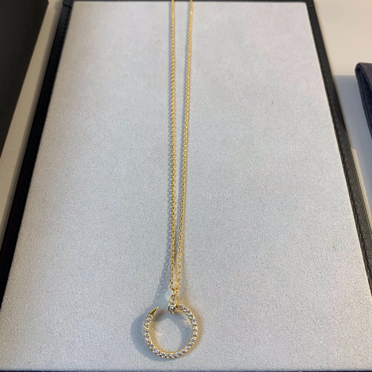 [Rose Jewelrys]JUSTE NECKLACE GOLD DIAMONDS