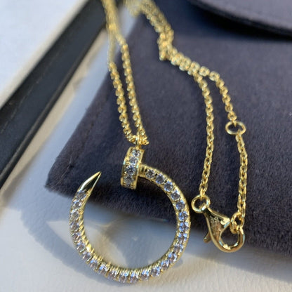 [Rose Jewelrys]JUSTE NECKLACE GOLD DIAMONDS