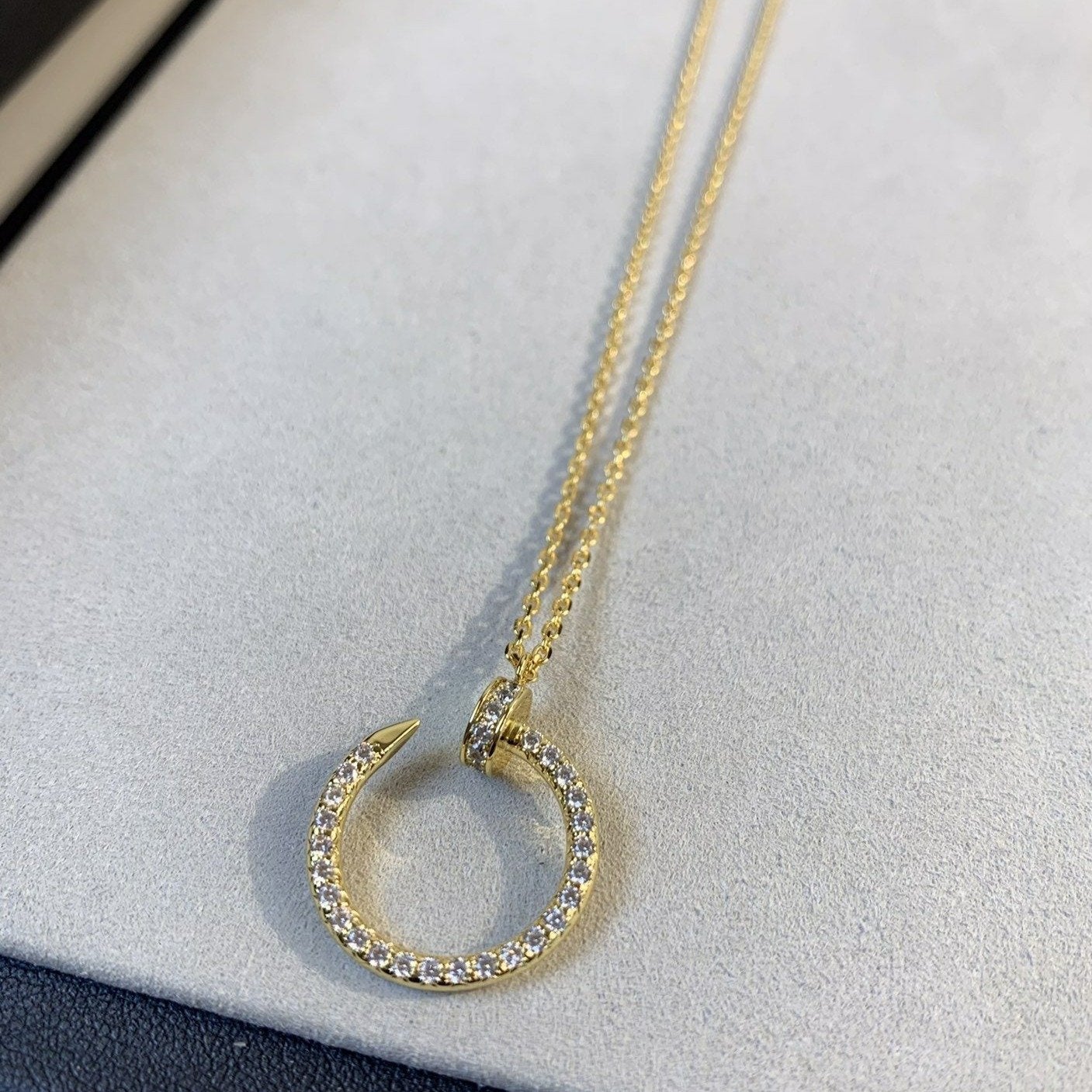 [Rose Jewelrys]JUSTE NECKLACE GOLD DIAMONDS