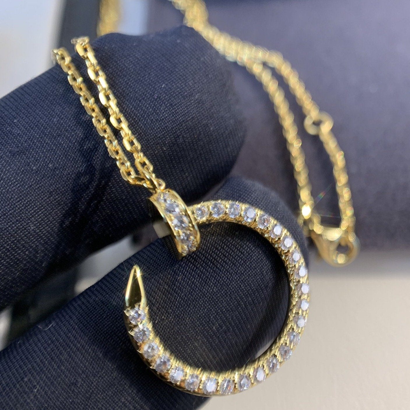 [Rose Jewelrys]JUSTE NECKLACE GOLD DIAMONDS