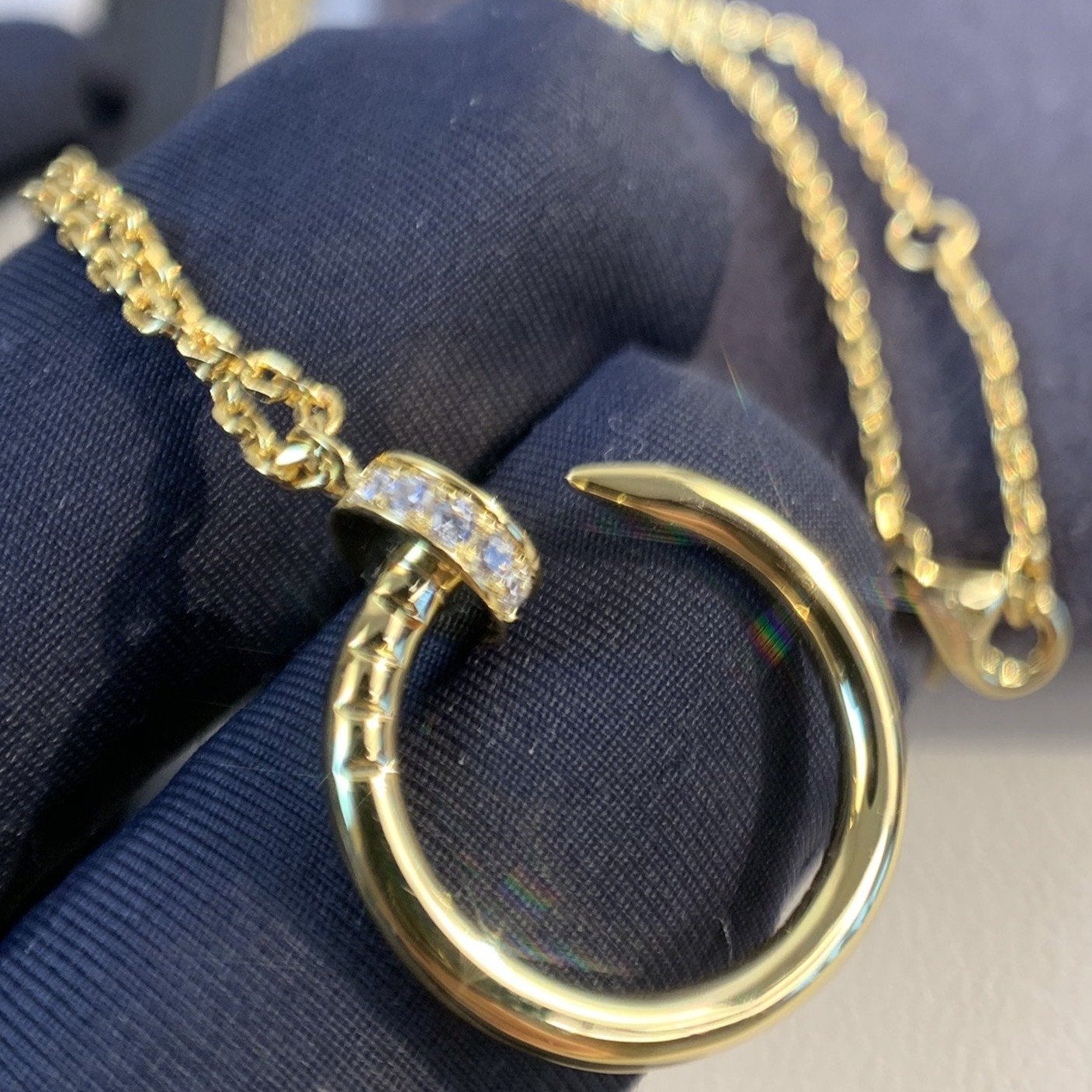 [Rose Jewelrys]JUSTE NECKLACE GOLD DIAMONDS
