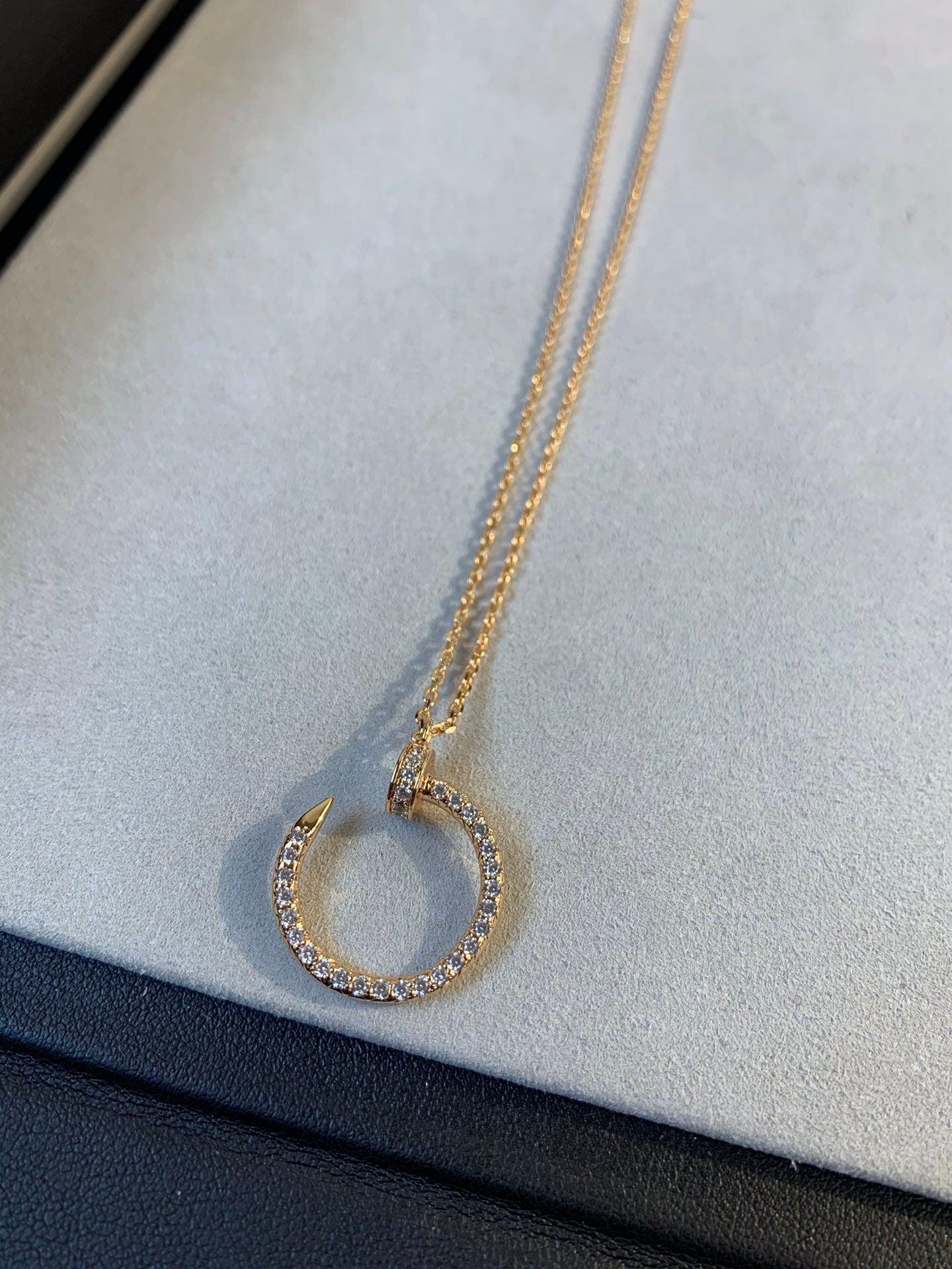 [Rose Jewelrys]JUSTE NECKLACE PINK GOLD DIAMONDS