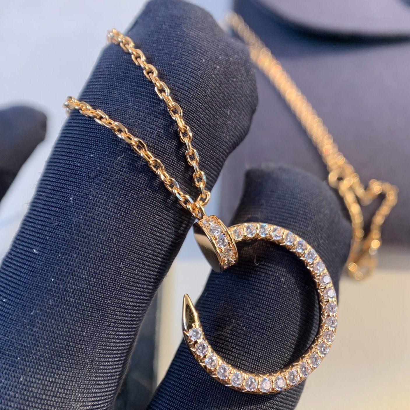 [Rose Jewelrys]JUSTE NECKLACE PINK GOLD DIAMONDS