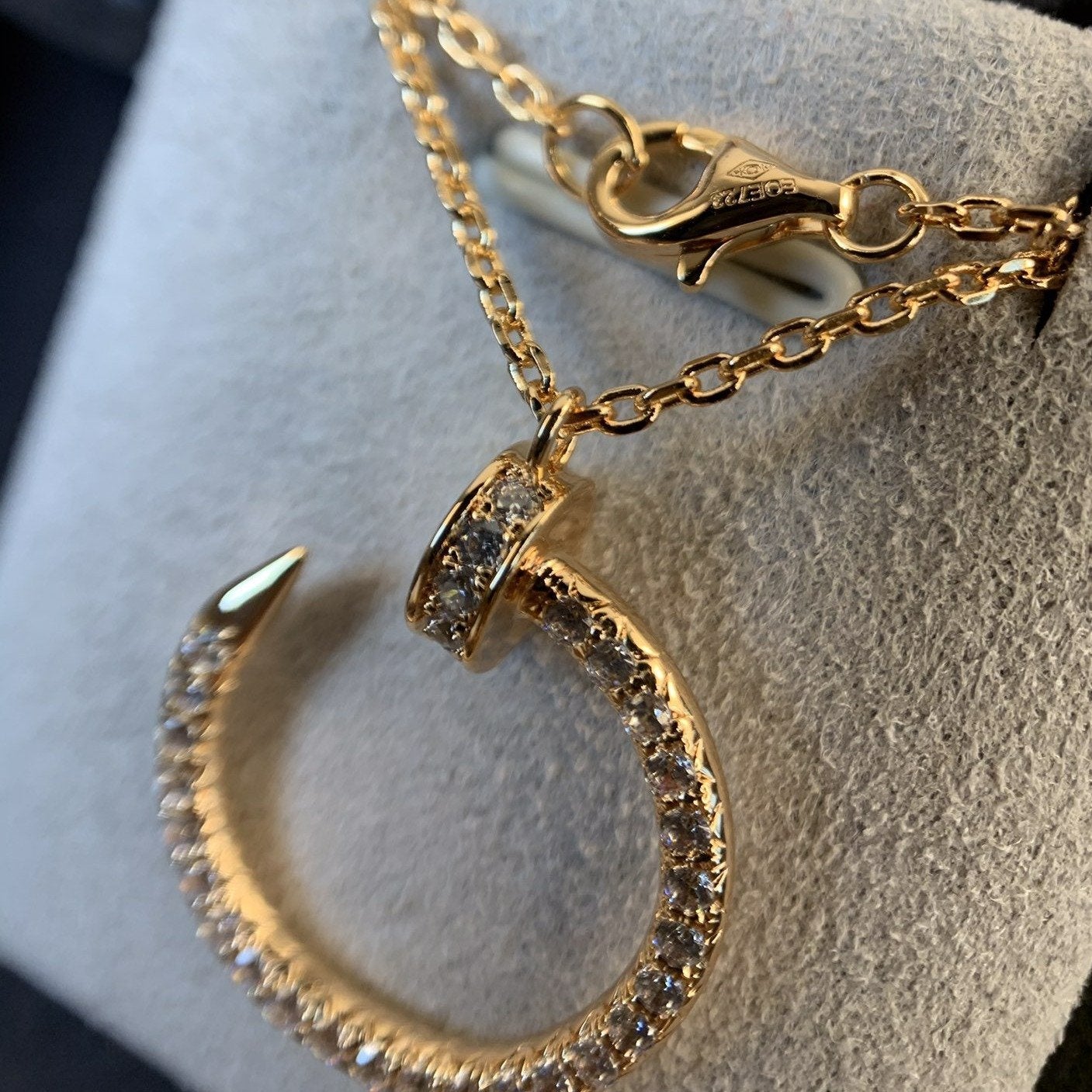 [Rose Jewelrys]JUSTE NECKLACE PINK GOLD DIAMONDS