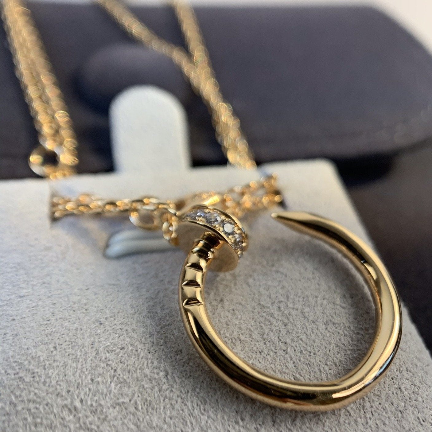 [Rose Jewelrys]JUSTE NECKLACE PINK GOLD DIAMONDS
