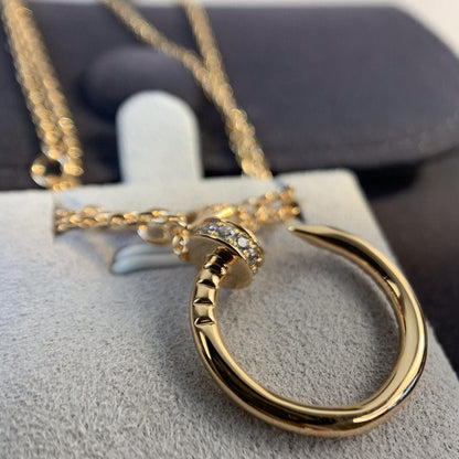[Rose Jewelrys]JUSTE NECKLACE PINK GOLD DIAMONDS