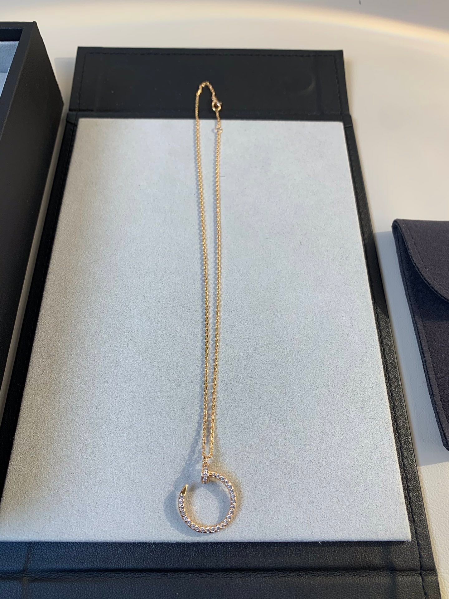 [Rose Jewelrys]JUSTE NECKLACE PINK GOLD DIAMONDS
