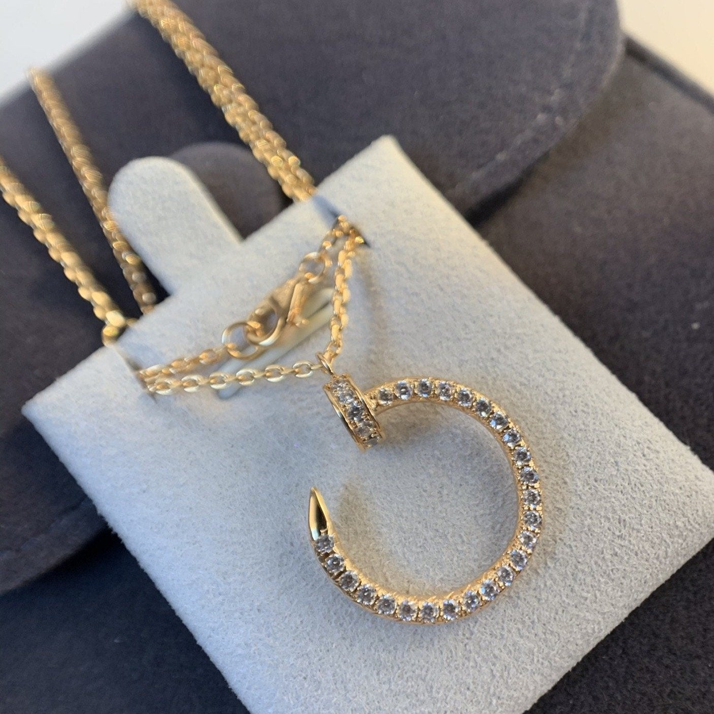 [Rose Jewelrys]JUSTE NECKLACE PINK GOLD DIAMONDS