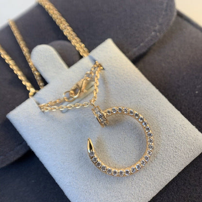 [Rose Jewelrys]JUSTE NECKLACE PINK GOLD DIAMONDS