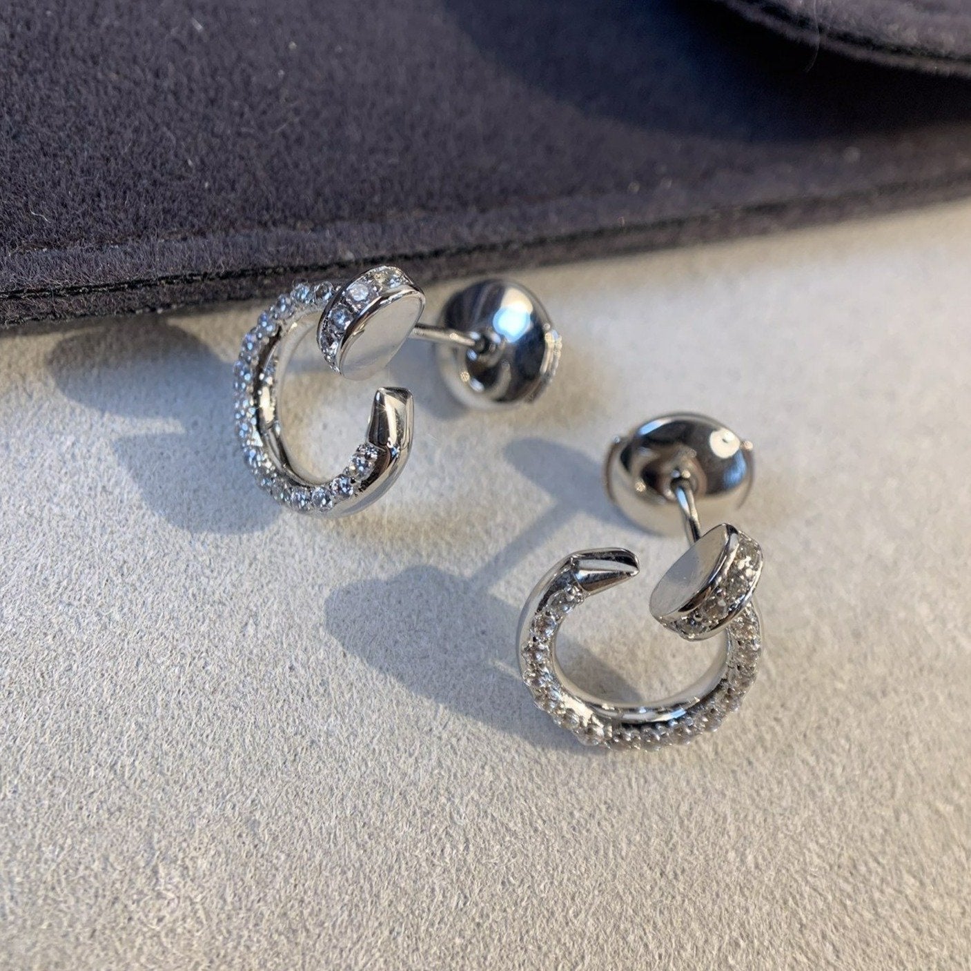 [Rose Jewelrys]JUSTE EARRINGS SILVER DIAMONDS