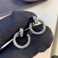[🌹Rose💎]JUSTE EARRINGS SILVER DIAMONDS