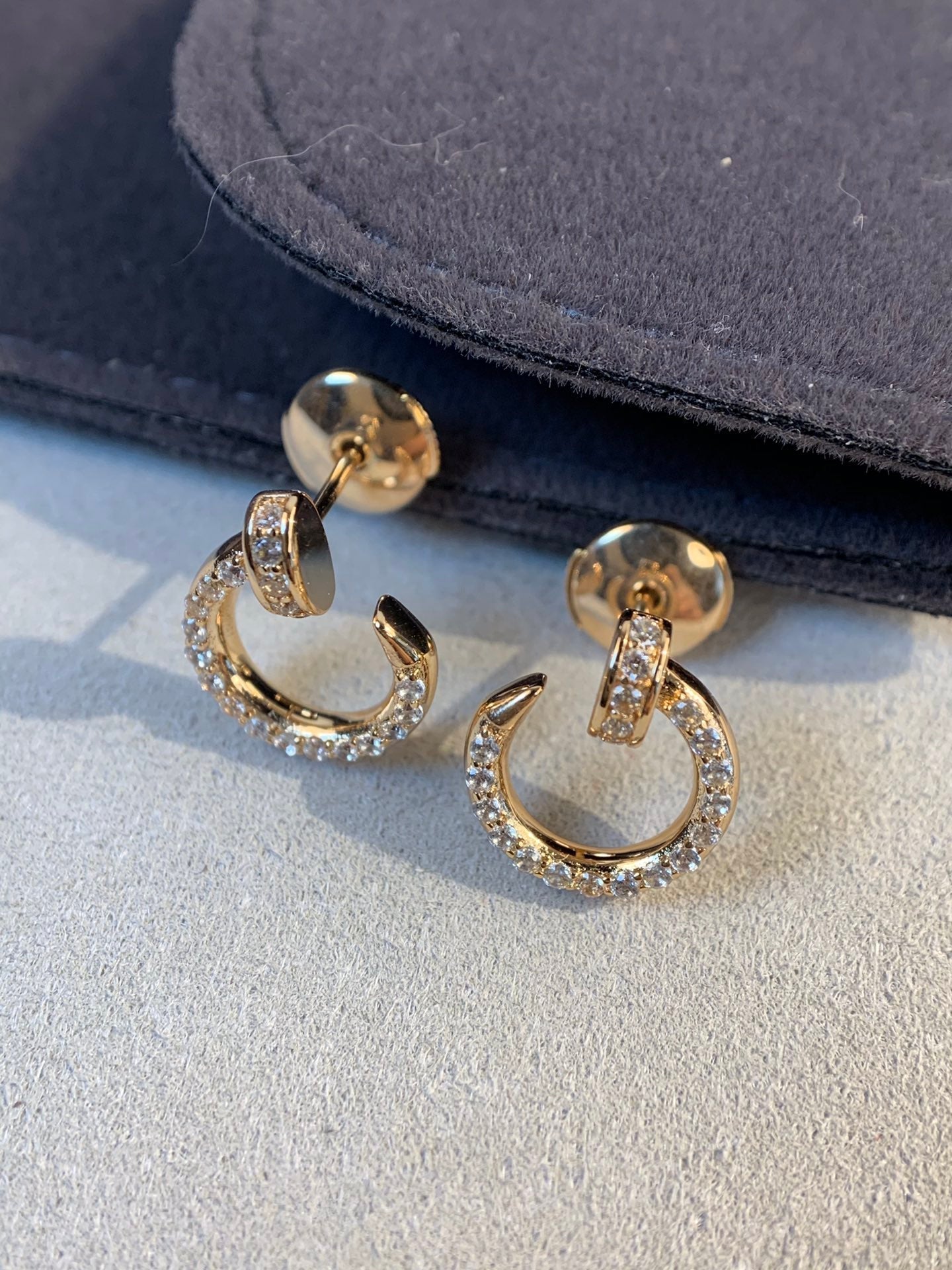 [Rose Jewelrys]JUSTE EARRINGS GOLD DIAMONDS