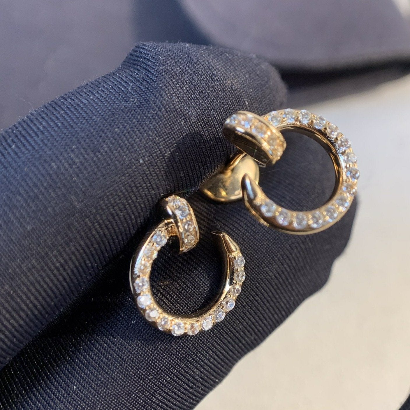[Rose Jewelrys]JUSTE EARRINGS GOLD DIAMONDS