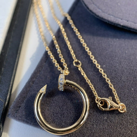 [🌹Rose💎]JUSTE NECKLACE PINK GOLD