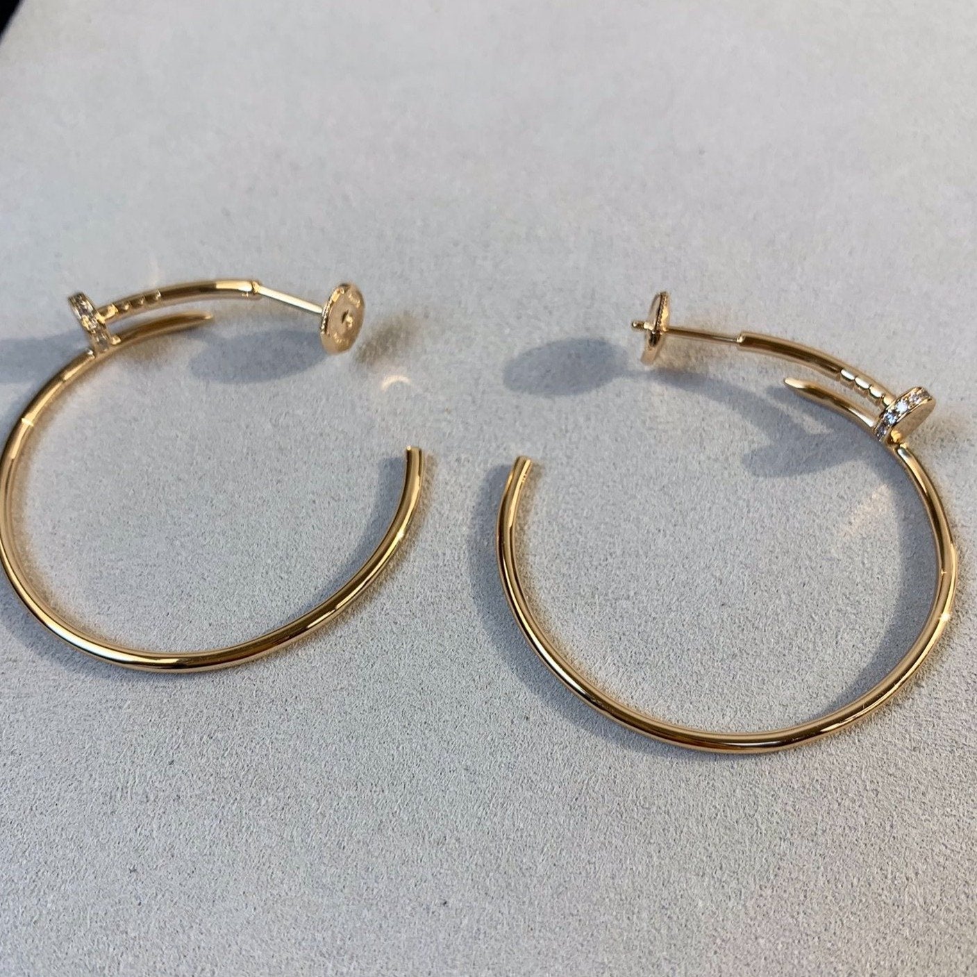 [Rose Jewelrys]JUSTE EARRINGS GOLD DIAMONDS 1.8MM