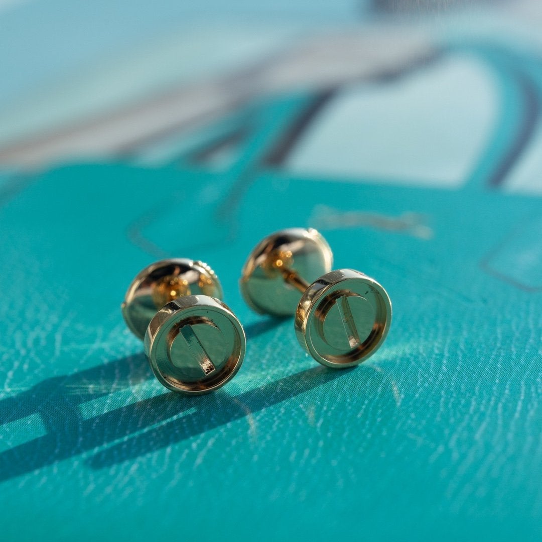 [Rose Jewelrys]LOVE EARRINGS PINK GOLD 10MM
