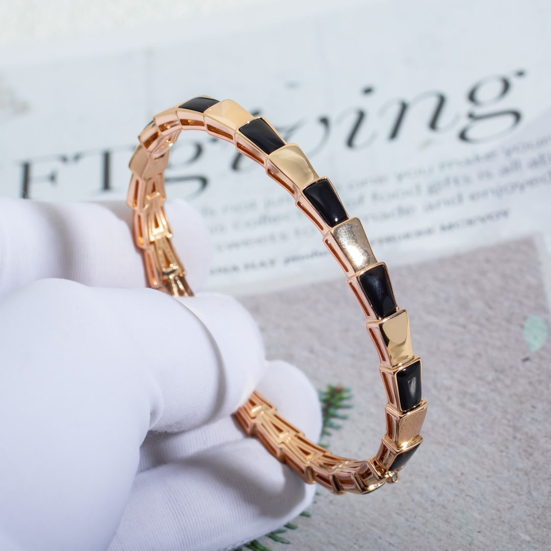 [Rose Jewelrys]SERPENTI BRACELET PINK GOLD ONYX