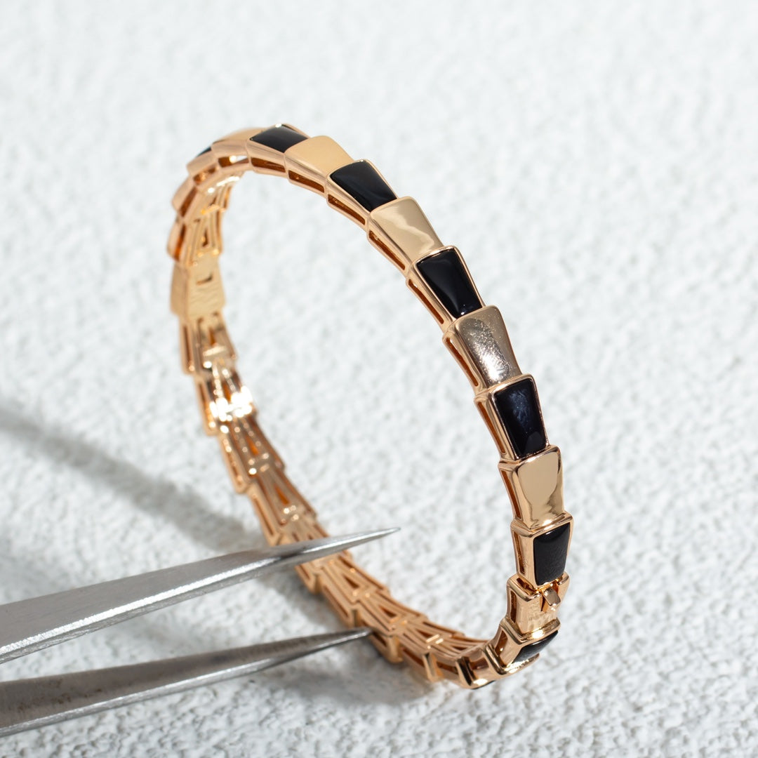 [Rose Jewelrys]SERPENTI BRACELET PINK GOLD ONYX