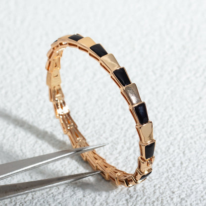 [Rose Jewelrys]SERPENTI BRACELET PINK GOLD ONYX
