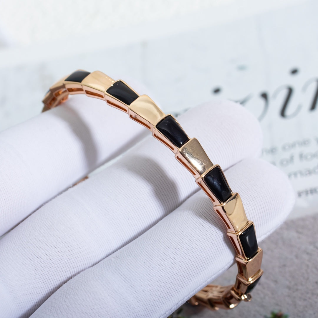 [Rose Jewelrys]SERPENTI BRACELET PINK GOLD ONYX