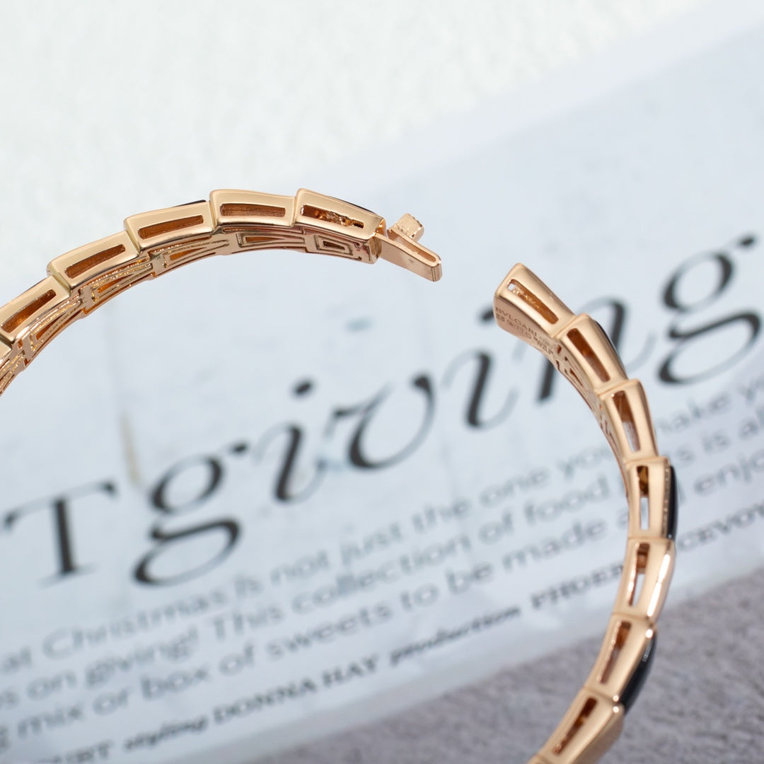 [Rose Jewelrys]SERPENTI BRACELET PINK GOLD ONYX