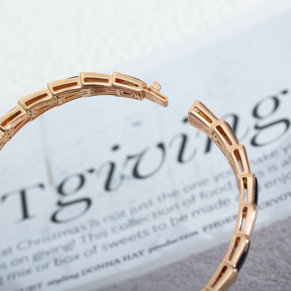 [Rose Jewelrys]SERPENTI BRACELET PINK GOLD ONYX