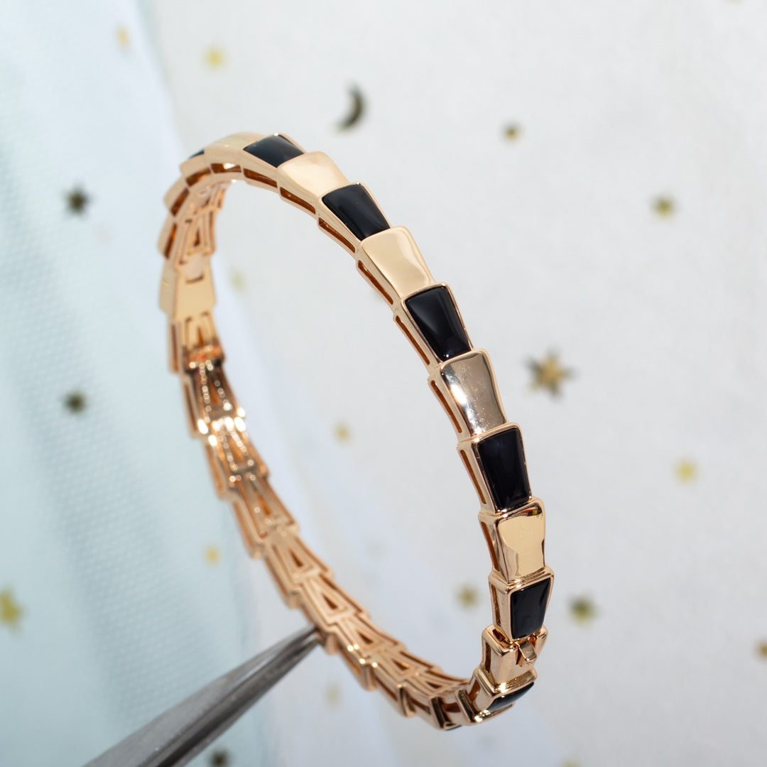 [Rose Jewelrys]SERPENTI BRACELET PINK GOLD ONYX