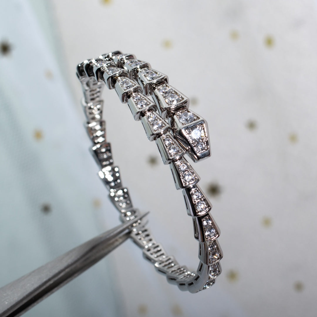 [Rose Jewelrys]SERPENTI BRACELET 6MM SILVER DIAMOND