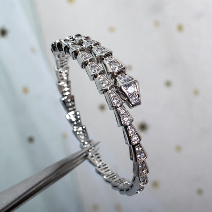 [Rose Jewelrys]SERPENTI BRACELET 6MM SILVER DIAMOND