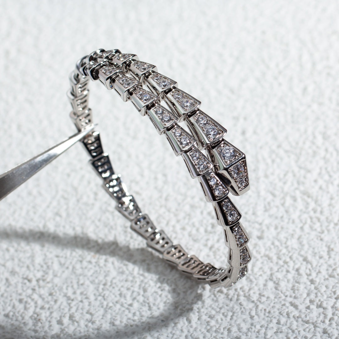 [Rose Jewelrys]SERPENTI BRACELET 6MM SILVER DIAMOND