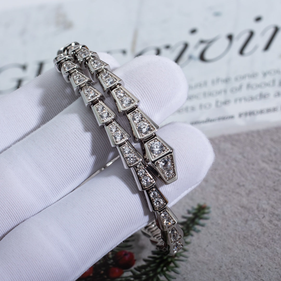 [Rose Jewelrys]SERPENTI BRACELET 6MM SILVER DIAMOND