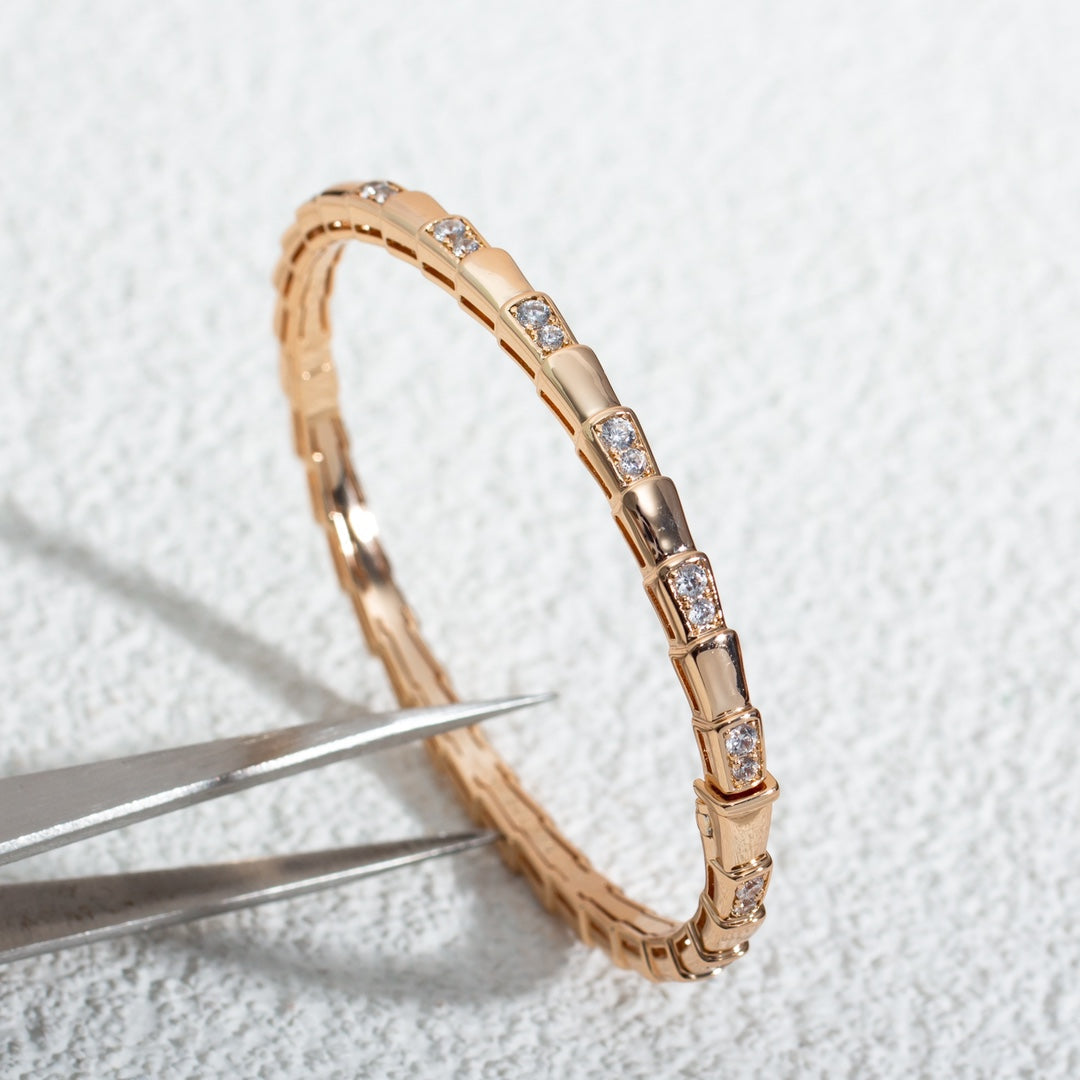 [Rose Jewelrys]SERPENTI BRACELET PINK GOLD DIAMOND