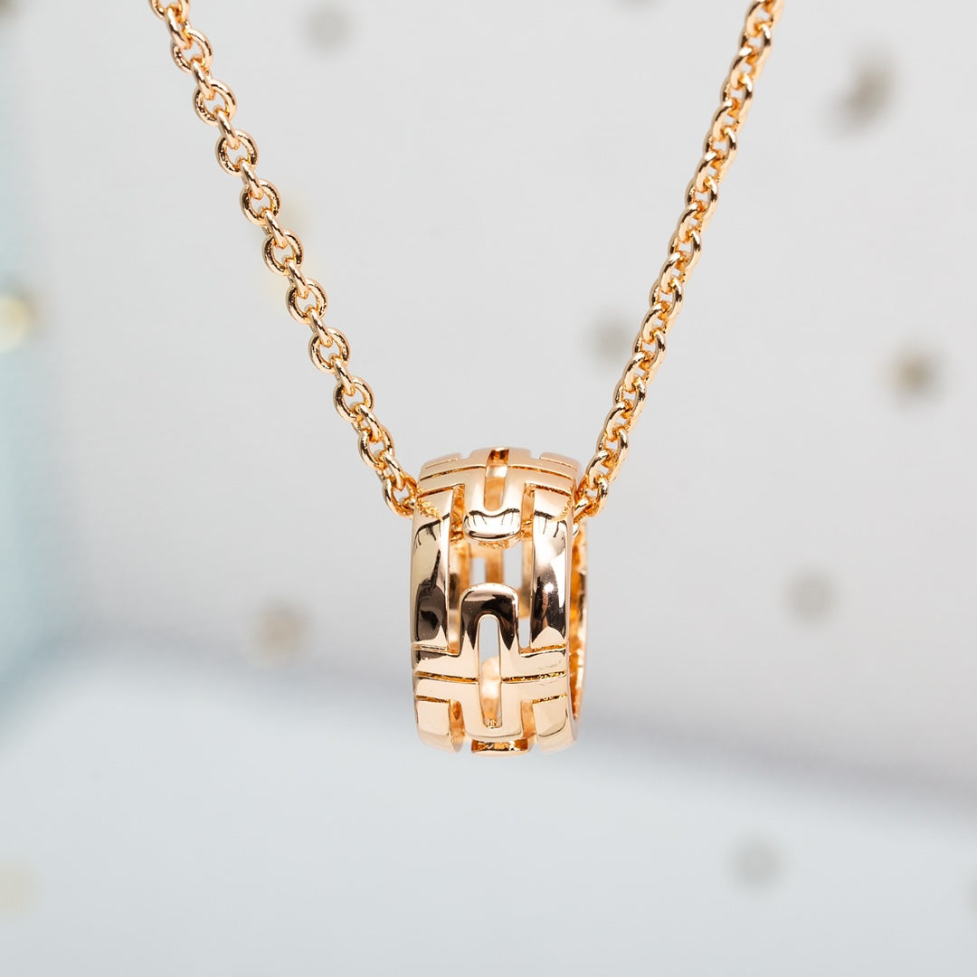 [Rose Jewelrys]PARENTESI NECKLACE PINK GOLD
