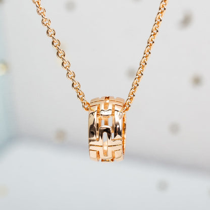 [Rose Jewelrys]PARENTESI NECKLACE PINK GOLD
