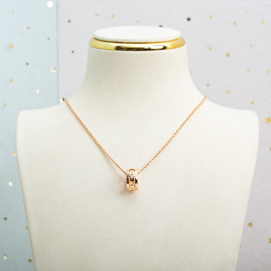 [Rose Jewelrys]PARENTESI NECKLACE PINK GOLD