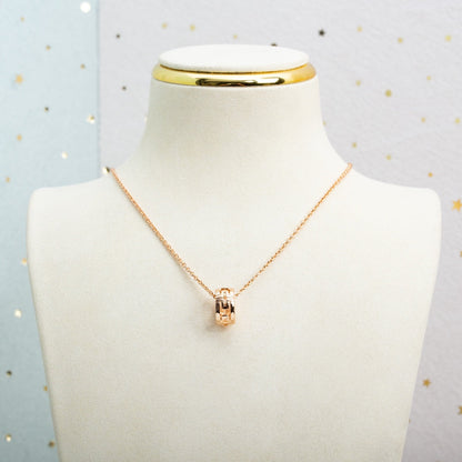 [Rose Jewelrys]PARENTESI NECKLACE PINK GOLD