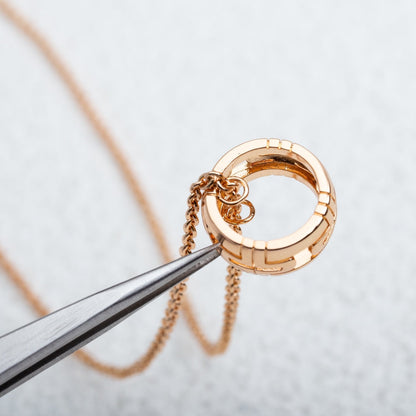 [Rose Jewelrys]PARENTESI NECKLACE PINK GOLD